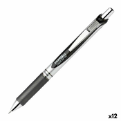 Olovka s gelom Pentel Energel XM Klick 0.7 Crna 12 Dijelovi