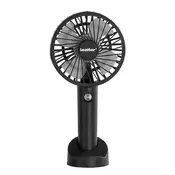 Galar ročni prenosni USB ventilator z držalom 4 W 1200 mAh črn