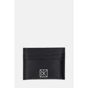 Usnjen etui za kartice Calvin Klein črna barva, LV04F3317G