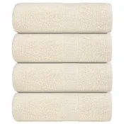 Vidaxl Brisače za goste FROGN 4 kosi kremne barve 30x50 cm 360 g/m2