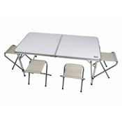 ACRAsport Komplet za kampiranje miza in 4 stoli 120x60x70cm