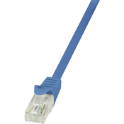 LogiLink RJ45 omrežni kabel CAT 6U / UTP [1x RJ45 konektor - 1x RJ45konektor] 0,25 m moder,ognjeva