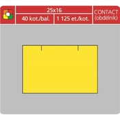 Etikete s cenami CONTACT - 25x16, 1125 kosov, rumena
