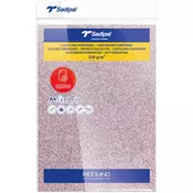 Papir glitter A4 330g pk3 Sadipal Fabriano S0020314 pastelno roze