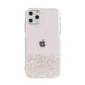 Silikonski ovitek z bleščicami SPARKLE za Samsung Galaxy S21 Ultra G988 - prozorno roza
