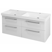 Kozmetična omarica THEIA, 101,4 x 43,3 x 44,2 cm, bela - Bela - 24 - 44.00 - MDF/laminat - Obešen na steno - Samodejno zapiranje - Sapho - THEIA - 116.00 - Sodoben kvadraten - 116x50x44 cm - 50.00