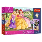 Trefl - Puzzle Disneyjevska princesa: Moč v kroni + plakat - 40 - 99 kosov