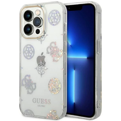 Guess GUHCP14LHTPPTH iPhone 14 Pro 6,1 transparent hard case Peony Glitter (GUHCP14LHTPPTH)