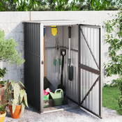 vidaXL Vrtna lopa za orodje antracitna 88x89x161 cm pocinkano jeklo