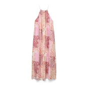 VERO MODA Poletna obleka VMCILLE HILDA ecru/breskev/svetlo roza/burgund