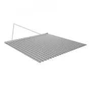 VEVOR Vlečna brana 12x12 m jekleni mrežni srebrne barve