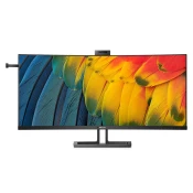 Philips 40B1U6903CH 40 inch Wide UHD Curved Monitor 5 MP webcam height adjustable speakers (5120x2160 75 Hz HDMI DisplayPort (in/Out) Thun