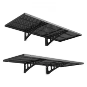 VEVOR Stenska garažna polica 2-nadstropna 50x122 cm črna