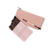MAYANI 13 Piece Eye Brush Set With Cosmetic Bag - Soft Pink