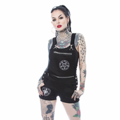 Ženske kratke hlače Heartless - MAIA DUNGAREES - ČRNA - POI862