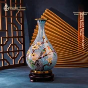 Sino-foreign Enamel Gallery Vaza Prolece, Plava