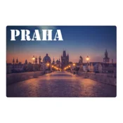 Magnet na hladilnik Praga Karlov most ponoči
