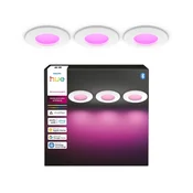 Philips - Komplet 3x LED RGBW z zatemnilnikom, vgradno kopalniško svetilo Hue SLIM LED/8,3W/230V IP44