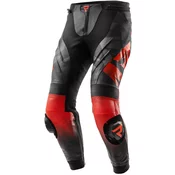 Kožne motociklisticke hlace Rebelhorn Inferno crno-fluo crvene