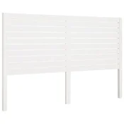 Vidaxl Posteljno vzglavje belo 146x4x100 cm trdna borovina
