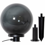 EGLO 900202 | Monterollo-Smoke Eglo ubodne svjetiljke svjetiljka kuglasta sa kablom i vilastim utikacem 1x E27 IP44 crno, prozirna crna
