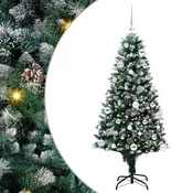 Vidaxl Umestno božično drevo Zelena 150 cm PVC, jeklo in plastika