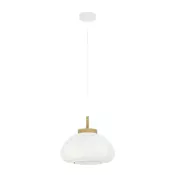 Eglo 44064 - Luster na sajli SUMMERHILL 1xE27/40W/230V precnik 40 cm bela/bež