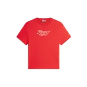 TOMMY HILFIGER Majica TILT oranžno rdeča/bela