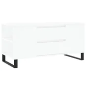 shumee Klubska mizica bela 102x44,5x50 cm inženirski les
