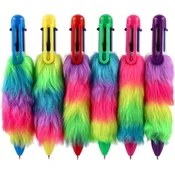 Teddies Plišasto pisalo/pisalo 6 barv plastika 14cm 6 barv v plastični škatli