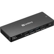Sandberg 136-61 replikator priklopov in vhodov prenosnega računalnika Žični USB 3.2 Gen 1 (3.1 Gen 1) Type-C Siva