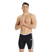 Mens swimsuit arena icons swim jammer solid black/white m - uk34