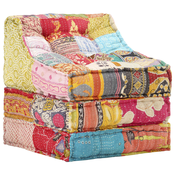 Modularna sofa od tkanine s uzorkom patchwork