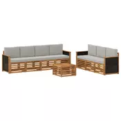 Setovi sofa s jastukom 8 pcs Cvrsto drvo akacije