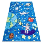 eoshop BAMBINO 2265 pralna preproga Vesoljska raketa za otroke proti zdrsu - modra ( - Velikost: 160x220 cm)