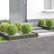 vidaXL Robovi trave 4 kos 100 x 60 x 20 cm Jeklo Olivno zelena