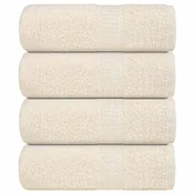 Vidaxl Pralne brisače FROGN 4 kosi kremne 30x30 cm 360 g/m2