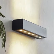 Lucande LED-stenna svetilka za zunanjo uporabo Selim, dolžina 30 cm, črna - Sodobni - črno - Aluminij