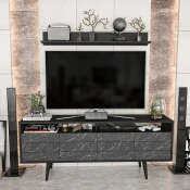 Hanah Home TV komoda Ola, 160x35x64,5 cm, Crna