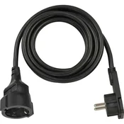 BRENNENSTUHL Električni podaljšek [ ploščati varnostni vtič - varnostna vtičnica] črne barve 2 m Brennenstuhl 1168980020, (20434470)