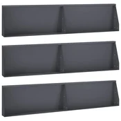 vidaXL Zadrževanje stene 6 kos 100 x 12 x 30 cm Jeklo Antracit
