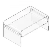 VEVOR Kavni mizica 2 nivoja z odlagalno polico 50x80x38 cm prozorna