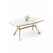 HANAH HOME Trpezarijski sto Esla White Marble Gold
