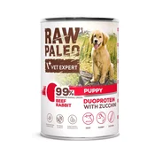 VETEXPERT Raw Paleo Duoprotein govedina & zajec za mladiče - mokra hrana, 400g