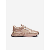 Rose Gold Womens Sneakers with Leather Details Michael Kors Theo Active Trainer
