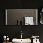 vidaXL LED kopalniško ogledalo Transparentno 80 x 40 cm kaljeno steklo