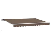 Povlacivi tende Sivosmeda 400 × 350 cm Poliester i aluminij