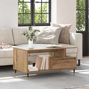 vidaXL Klubska miza artisan hrast 90 x 49 x 45 cm Konstruiran les