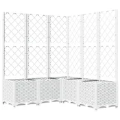 Vidaxl Vrtni lonček Bela 120 x 120 x 136 cm