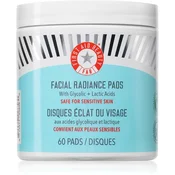 First Aid Beauty Facial Radiance Pads eksfoliacijske blazinice za posvetlitev in zgladitev kože 60 kos